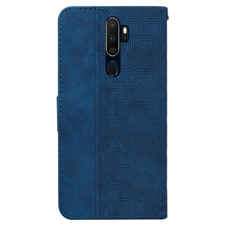 For OPPO A9 2020 / A5 2020 / A11X Geometric Embossed Leather Phone Case