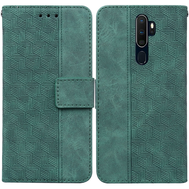 For OPPO A9 2020 / A5 2020 / A11X Geometric Embossed Leather Phone Case