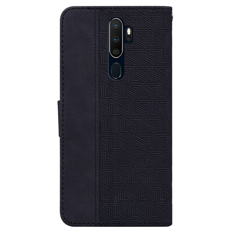 For OPPO A9 2020 / A5 2020 / A11X Geometric Embossed Leather Phone Case