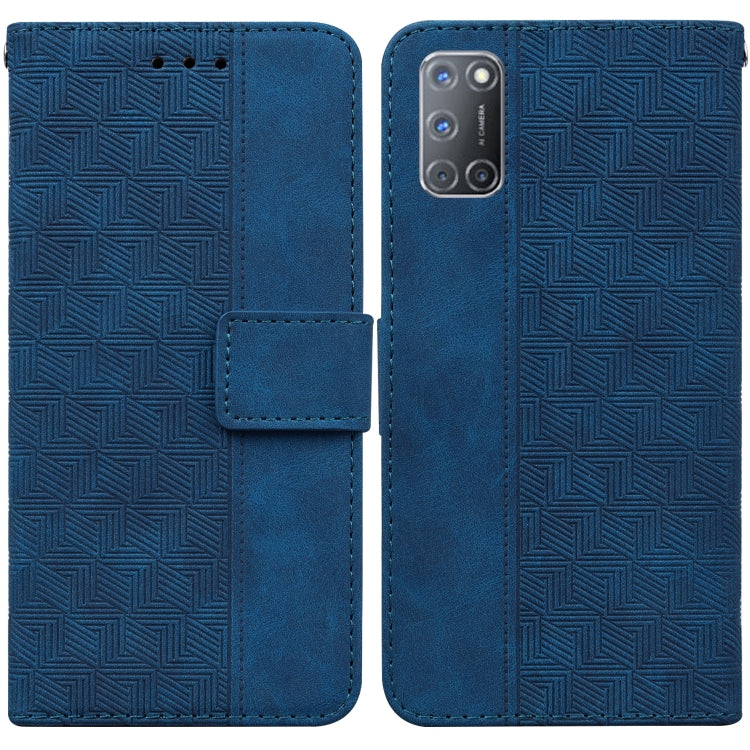 For OPPO A52 / A92 / A72 Geometric Embossed Leather Phone Case