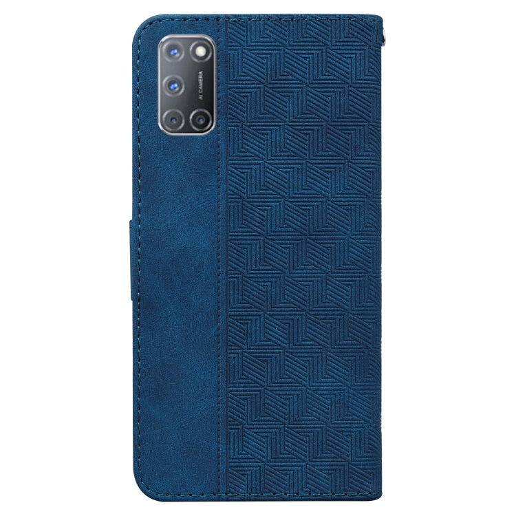 For OPPO A52 / A92 / A72 Geometric Embossed Leather Phone Case