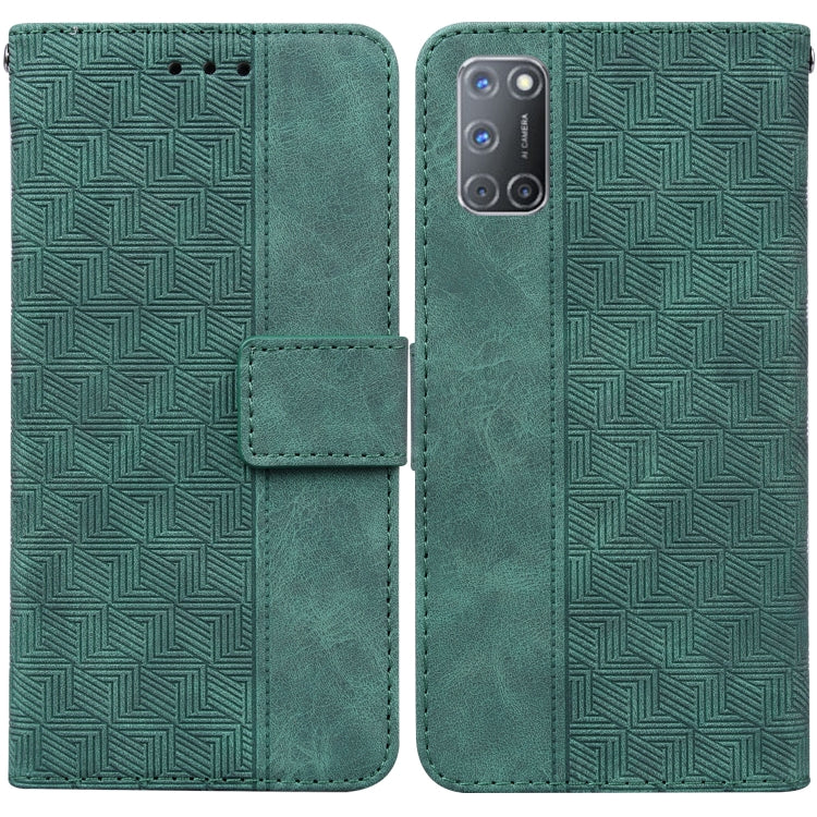 For OPPO A52 / A92 / A72 Geometric Embossed Leather Phone Case