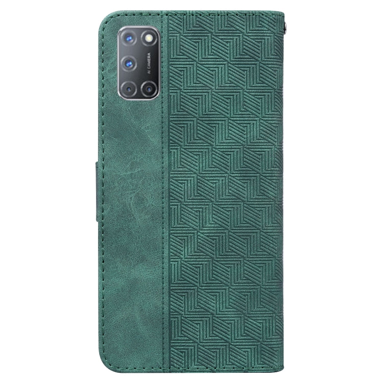 For OPPO A52 / A92 / A72 Geometric Embossed Leather Phone Case