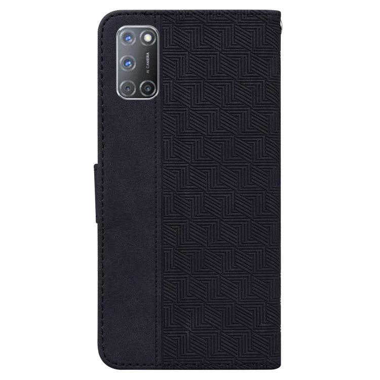 For OPPO A52 / A92 / A72 Geometric Embossed Leather Phone Case
