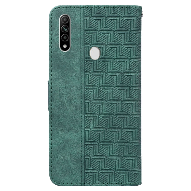 For OPPO A8 / A31 2020 Geometric Embossed Leather Phone Case
