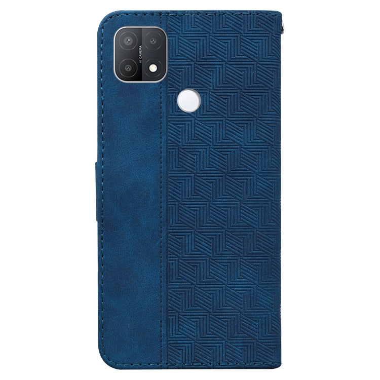 For OPPO A15 / A15s Geometric Embossed Leather Phone Case