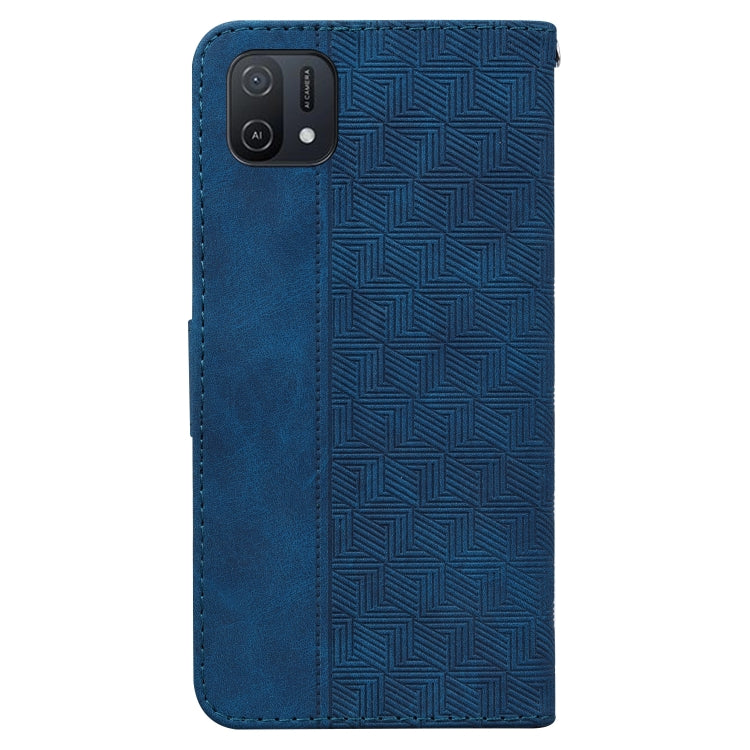 For OPPO A16K Geometric Embossed Leather Phone Case