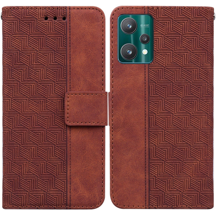 For OPPO Realme 9 Pro Geometric Embossed Leather Phone Case