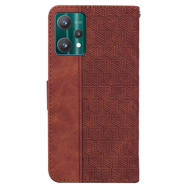 For OPPO Realme 9 Pro Geometric Embossed Leather Phone Case