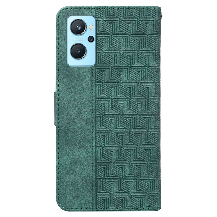 For OPPO Realme 9i / A76 4G / A36 Geometric Embossed Leather Phone Case