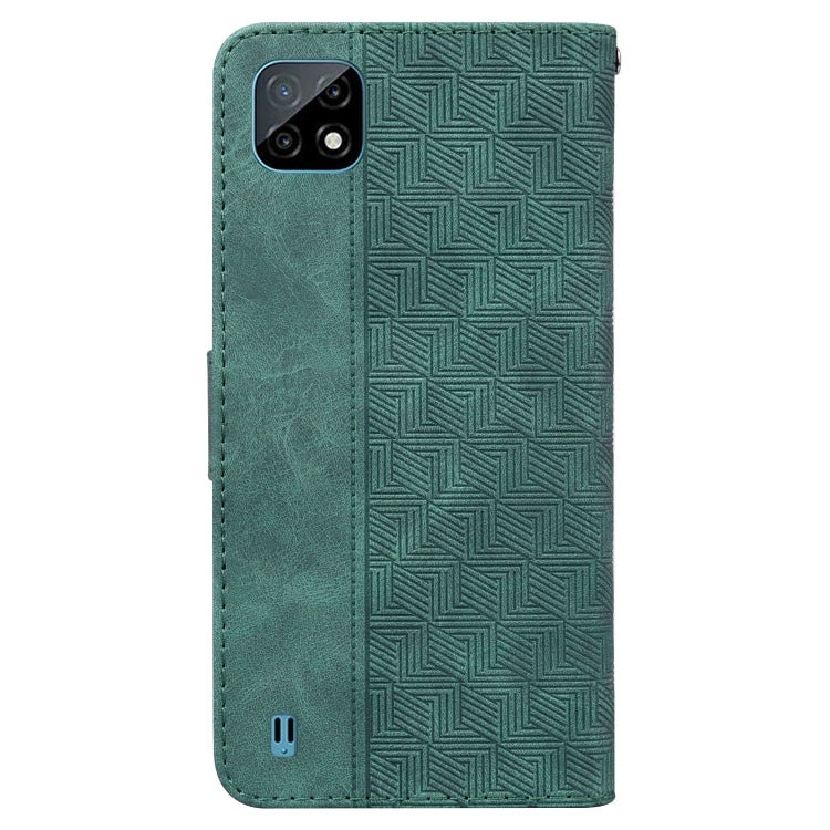 For OPPO Realme C20 / C11 2021 Geometric Embossed Leather Phone Case