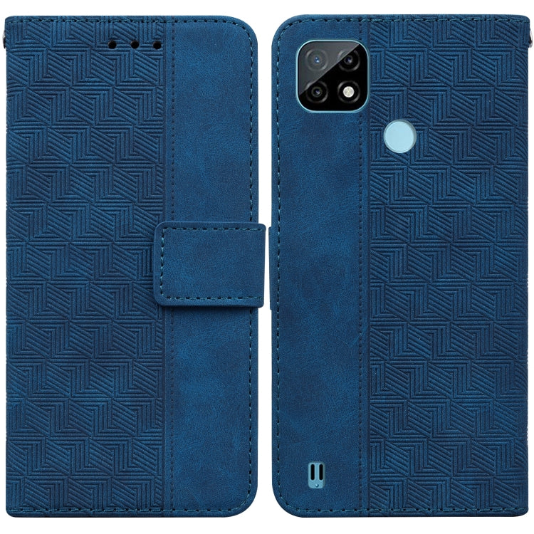 For OPPO Realme C21 Geometric Embossed Leather Phone Case