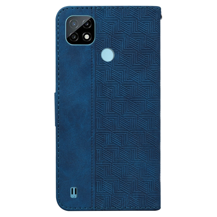 For OPPO Realme C21 Geometric Embossed Leather Phone Case