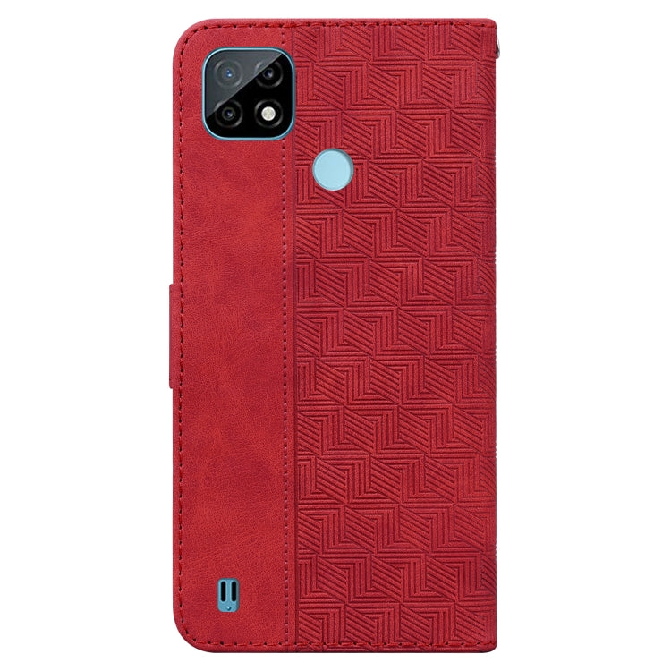 For OPPO Realme C21 Geometric Embossed Leather Phone Case