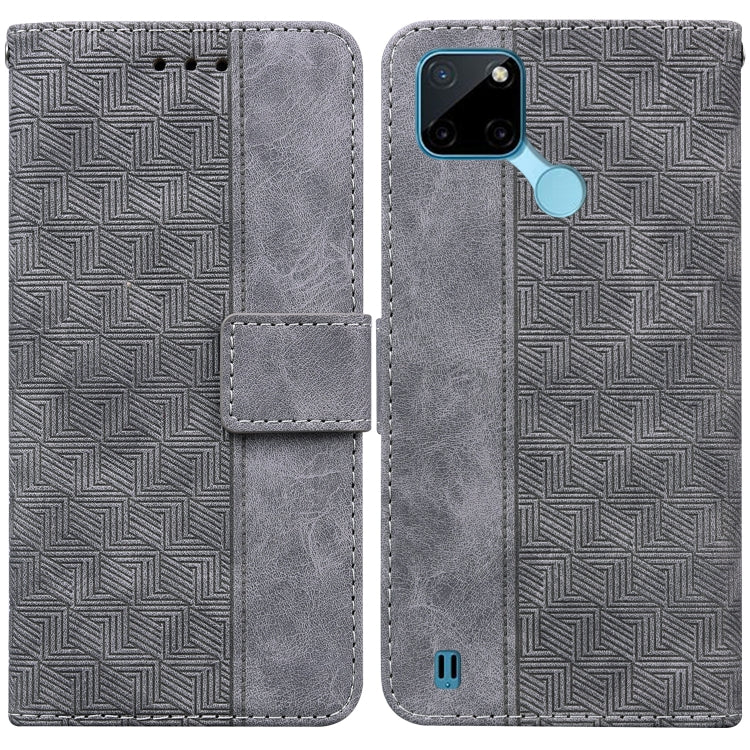 For OPPO Realme C21Y Geometric Embossed Leather Phone Case