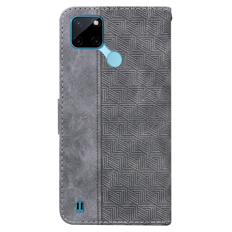 For OPPO Realme C21Y Geometric Embossed Leather Phone Case