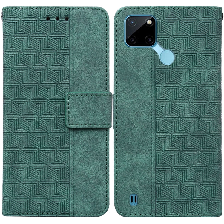 For OPPO Realme C21Y Geometric Embossed Leather Phone Case