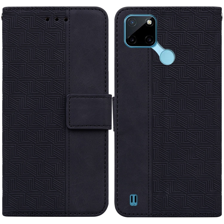 For OPPO Realme C21Y Geometric Embossed Leather Phone Case
