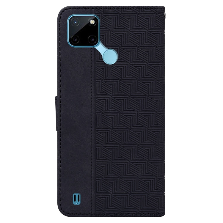 For OPPO Realme C21Y Geometric Embossed Leather Phone Case
