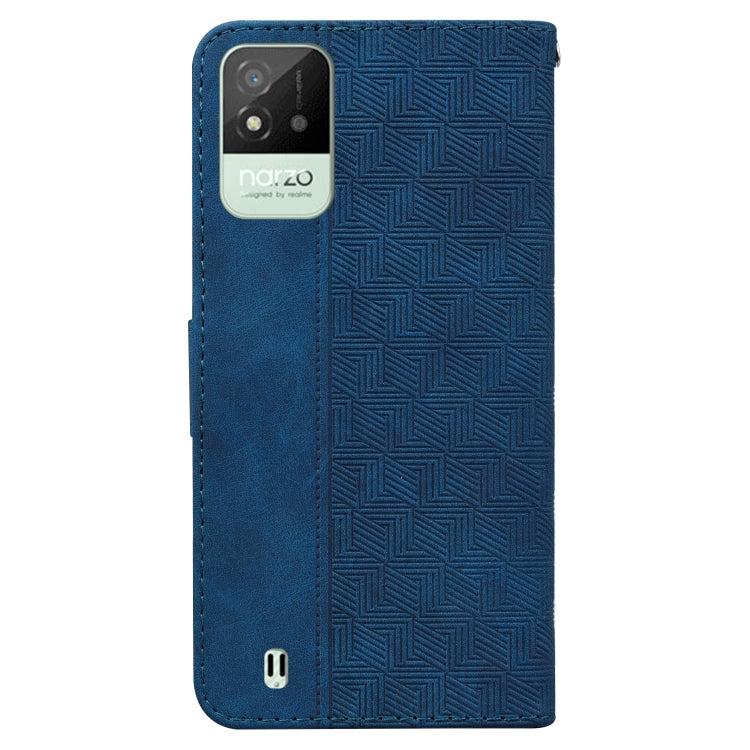 For OPPO Realme Narzo 50i Geometric Embossed Leather Phone Case