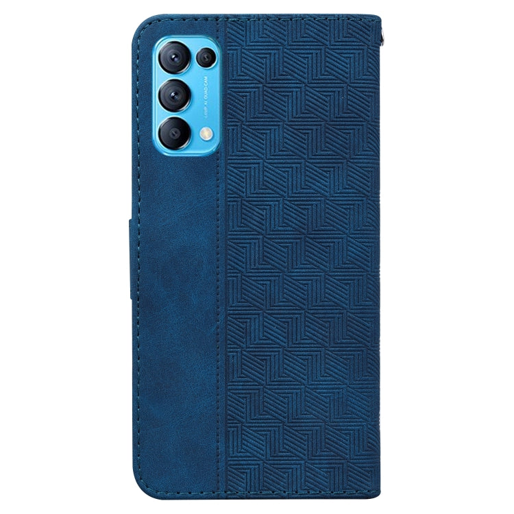 For OPPO Reno5 Pro 5G Geometric Embossed Leather Phone Case