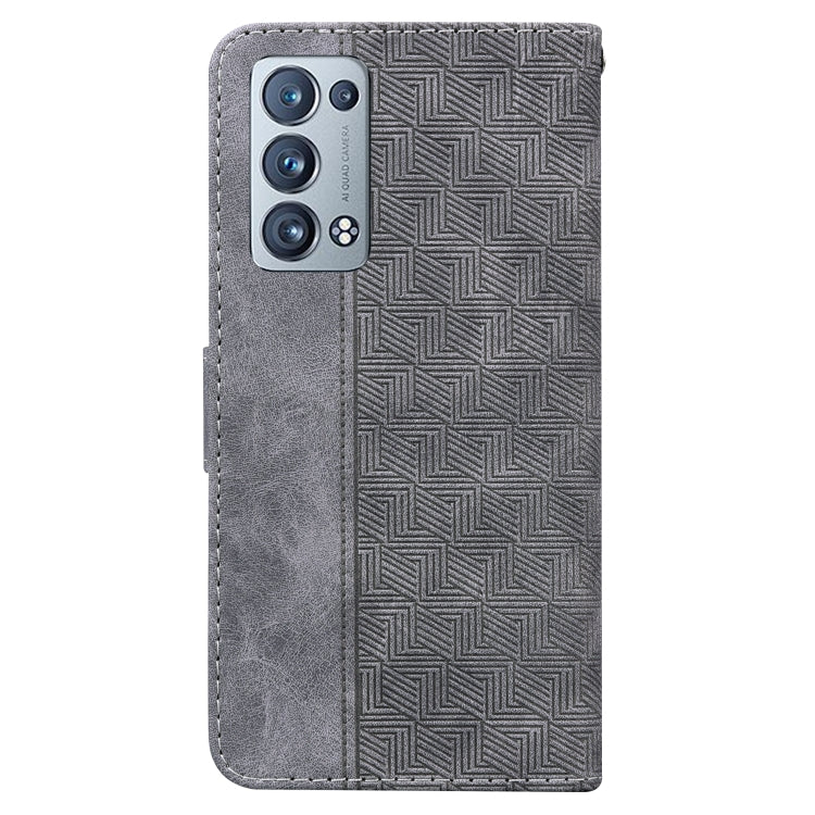 For OPPO Reno6 Pro+ 5G Geometric Embossed Leather Phone Case