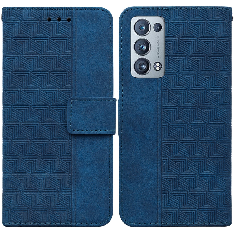 For OPPO Reno6 Pro+ 5G Geometric Embossed Leather Phone Case