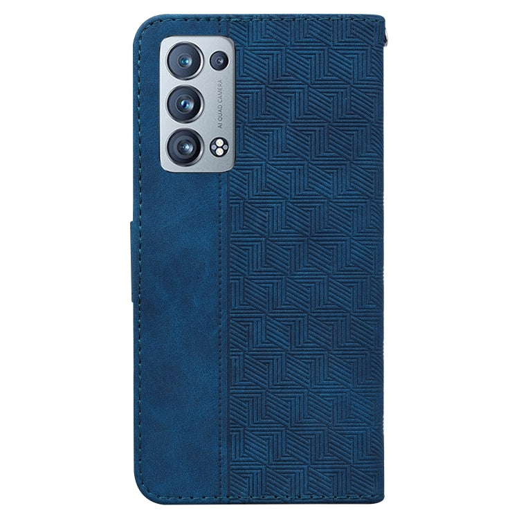 For OPPO Reno6 Pro+ 5G Geometric Embossed Leather Phone Case