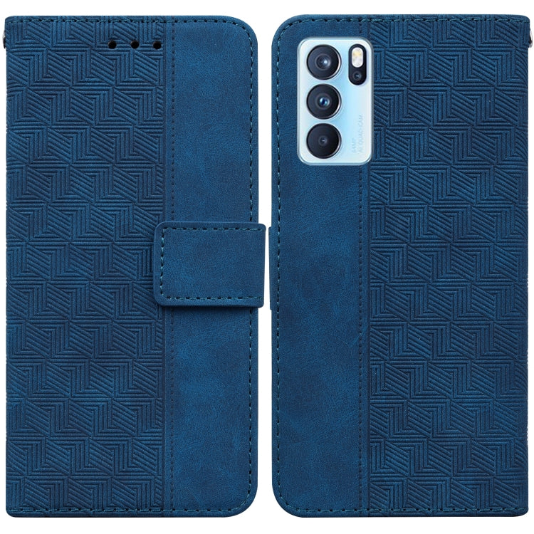 For OPPO Reno6 Pro 5G Geometric Embossed Leather Phone Case