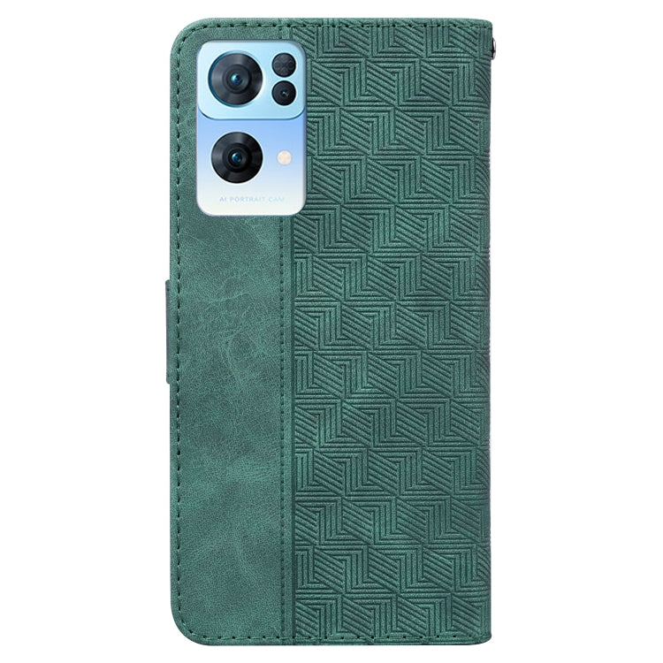 For OPPO Reno7 Pro 5G Geometric Embossed Leather Phone Case