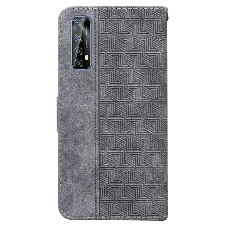 For OPPO Realme 7 / Narzo 20 Pro Geometric Embossed Leather Phone Case