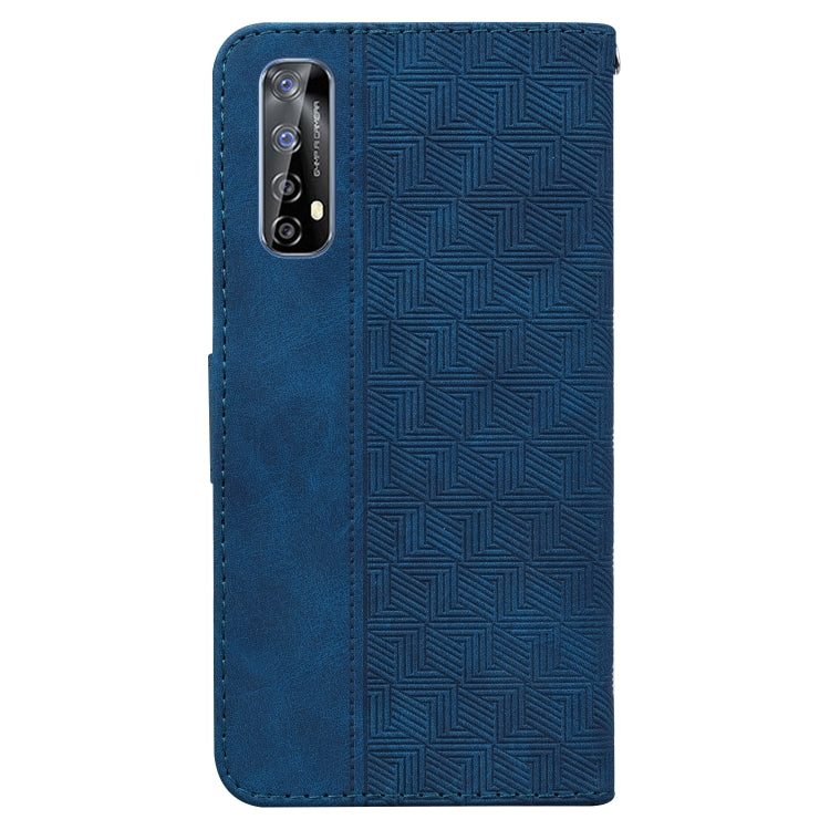 For OPPO Realme 7 / Narzo 20 Pro Geometric Embossed Leather Phone Case