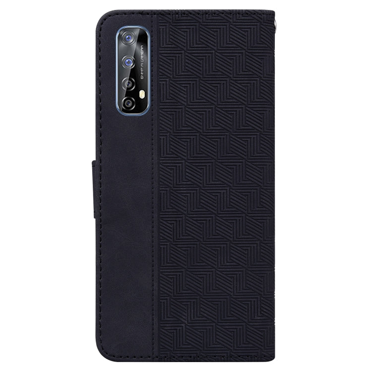 For OPPO Realme 7 / Narzo 20 Pro Geometric Embossed Leather Phone Case