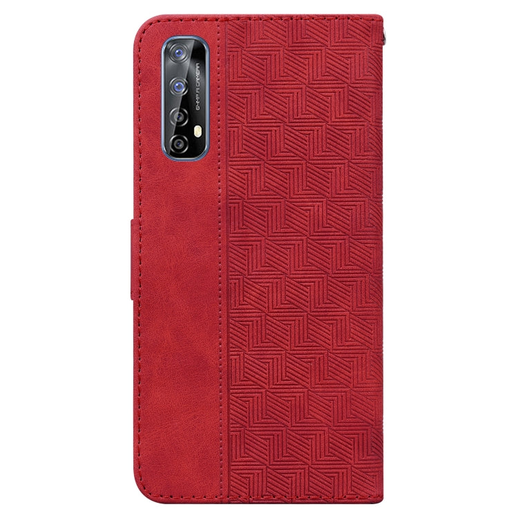 For OPPO Realme 7 / Narzo 20 Pro Geometric Embossed Leather Phone Case