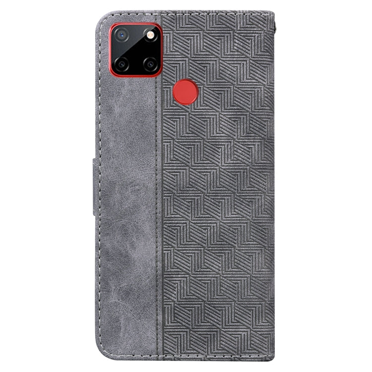 For OPPO Realme C12 / Narzo 20 Geometric Embossed Leather Phone Case