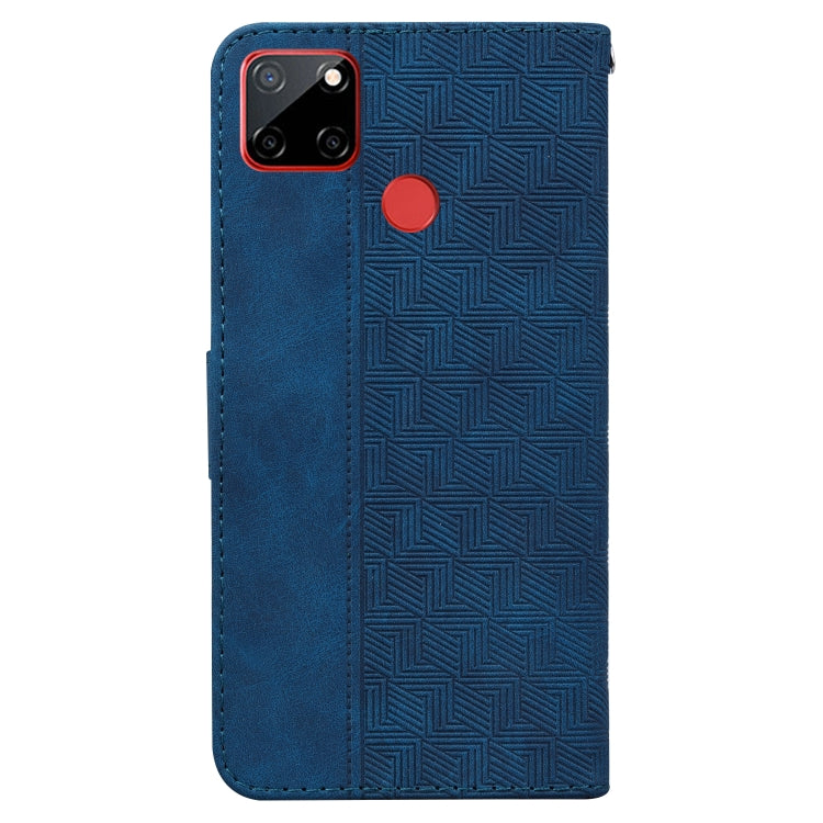 For OPPO Realme C12 / Narzo 20 Geometric Embossed Leather Phone Case