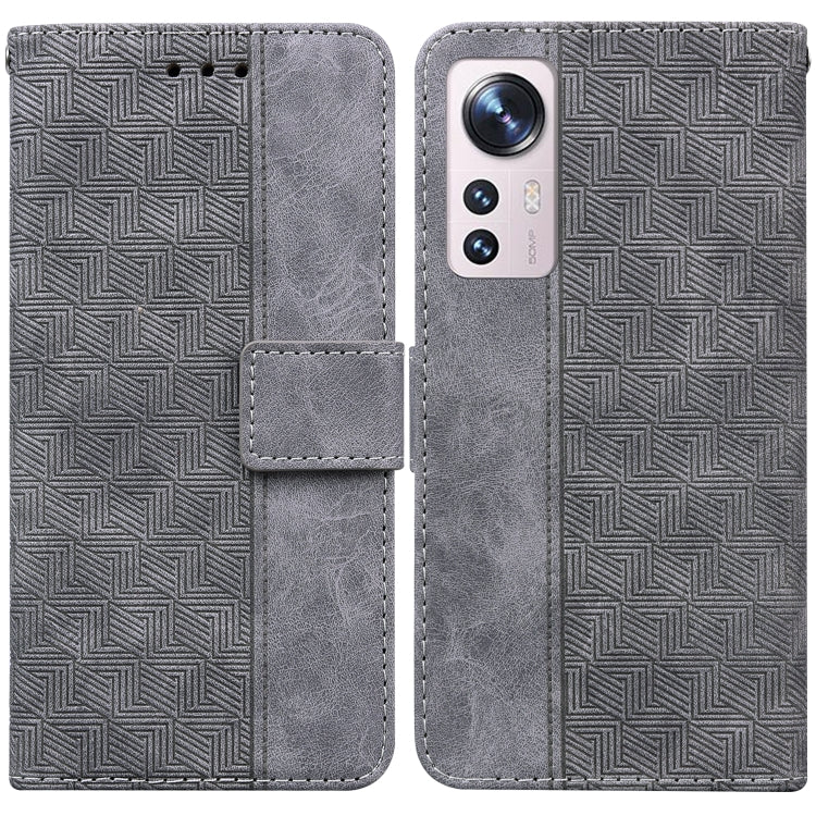 For Xiaomi 12 Pro Geometric Embossed Leather Phone Case