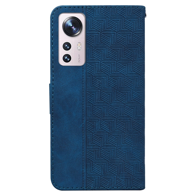 For Xiaomi 12 Pro Geometric Embossed Leather Phone Case