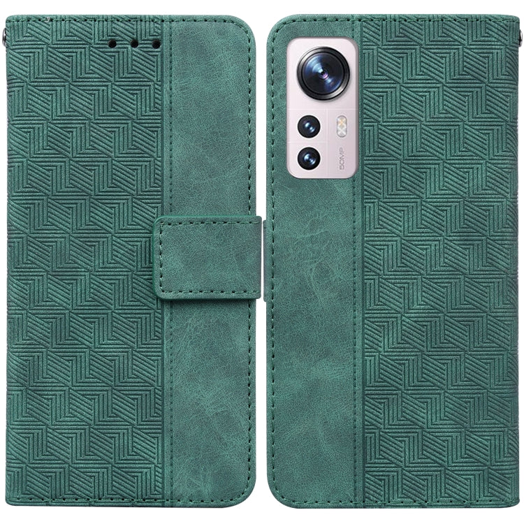 For Xiaomi 12 Pro Geometric Embossed Leather Phone Case