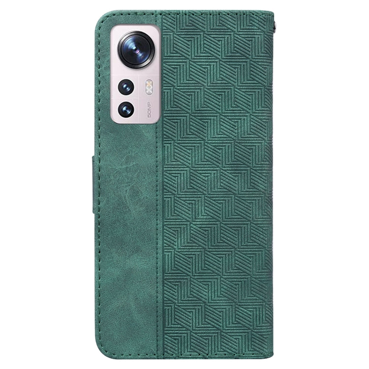 For Xiaomi 12 Pro Geometric Embossed Leather Phone Case