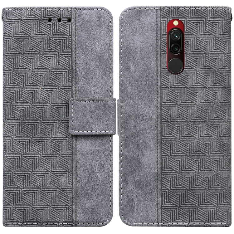 For Xiaomi Redmi 8 / 8A Geometric Embossed Leather Phone Case