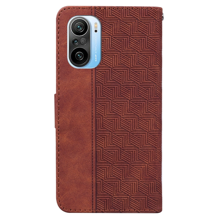For Xiaomi Redmi K40 / K40 Pro / Mi 11i  Geometric Embossed Leather Phone Case
