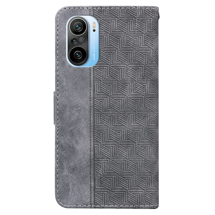 For Xiaomi Redmi K40 / K40 Pro / Mi 11i  Geometric Embossed Leather Phone Case