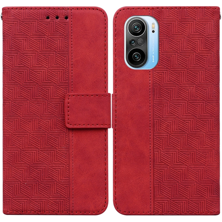 For Xiaomi Redmi K40 / K40 Pro / Mi 11i  Geometric Embossed Leather Phone Case