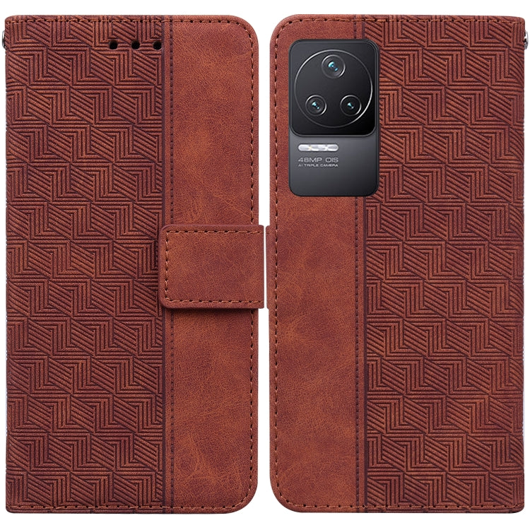 For Xiaomi Redmi K50 / K50 Pro Geometric Embossed Leather Phone Case