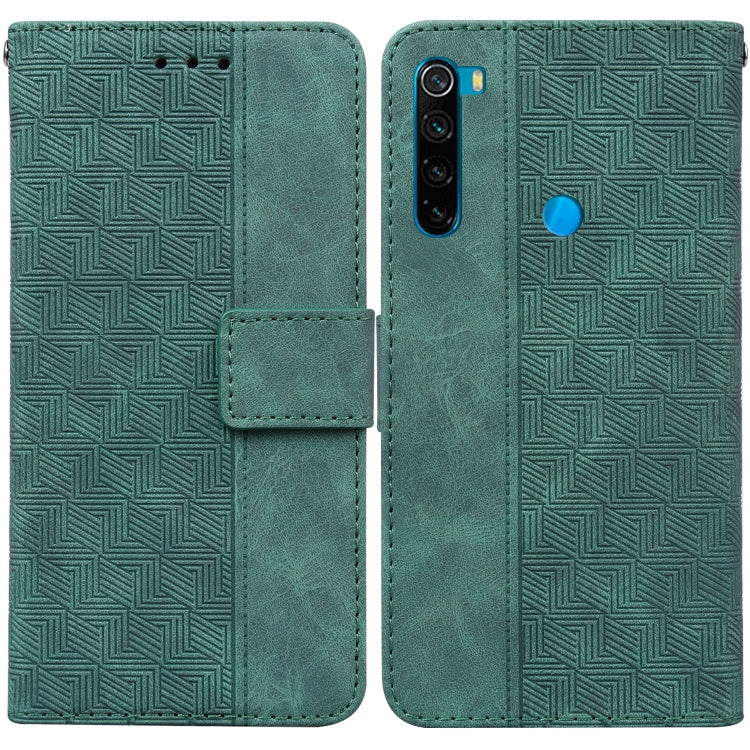For Xiaomi Redmi Note 8 Geometric Embossed Leather Phone Case