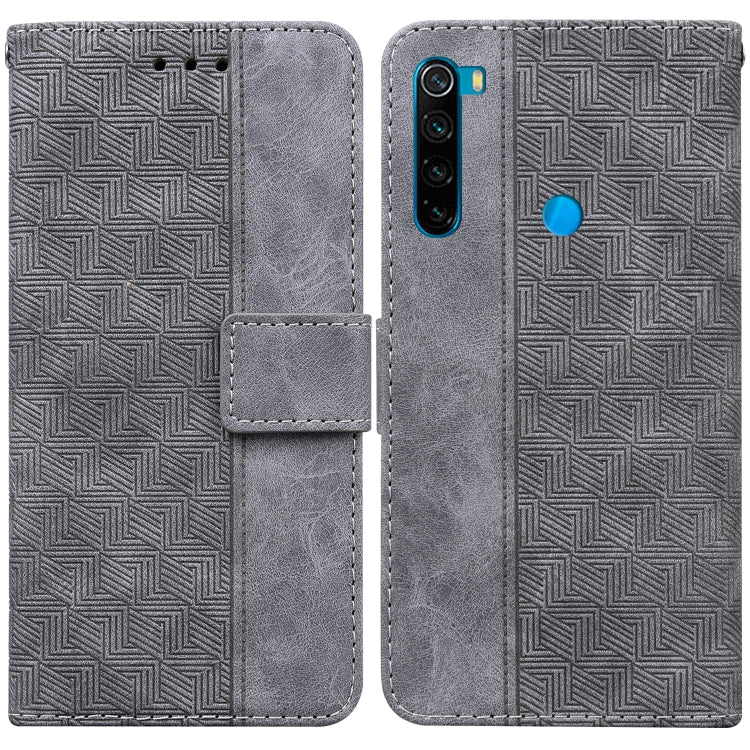For Xiaomi Redmi Note 8T Geometric Embossed Leather Phone Case