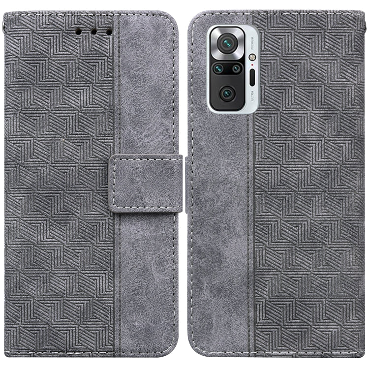 For Xiaomi Redmi Note 10 Lite Geometric Embossed Leather Phone Case