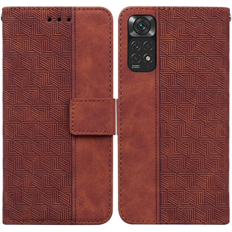 For Xiaomi Redmi Note 11 / Note 11S Geometric Embossed Leather Phone Case