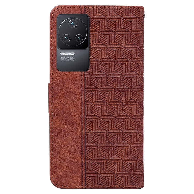 For Xiaomi Redmi K40S Geometric Embossed Leather Phone Case
